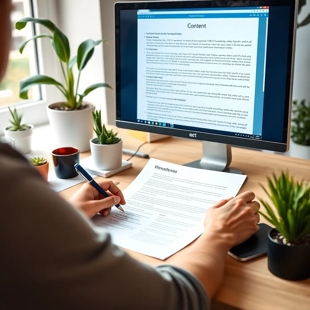 Webontwikkelaar analyseert technische SEO aspecten op computer