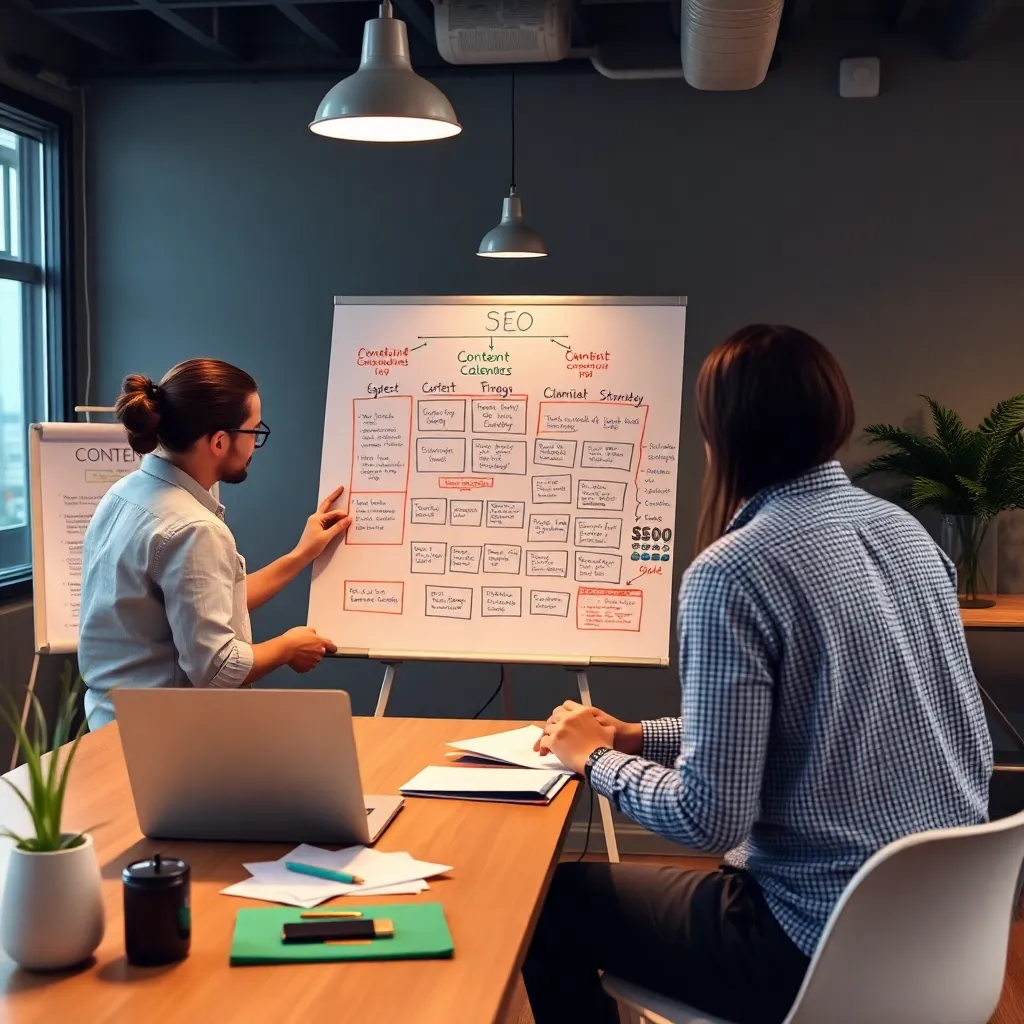 Content kalender en SEO planning sessie