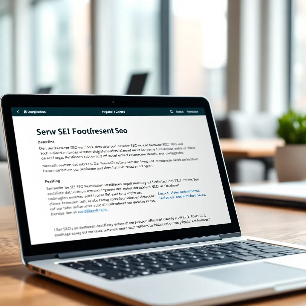 Goed gestructureerd SEO-artikel op laptop scherm